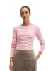 Marc O'Polo Gestreiftes Longsleeve regular in Medium Pink