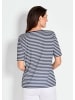 GOLDNER Kurzgröße:  Ringelshirt in schwarz / weiß / geringelt