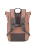 travelite Basics Rollup Rucksack 47 cm Laptopfach rosa-grau
