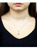Diamant L'éternel Halskette mit Anhänger aus 375 Gelbgold mit Diamant mit Amethyst