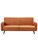 Beliani 3-Sitzer Sofa SENJA in Orange/Braun - (W) 198 x (H) 87 x (L) 95 cm