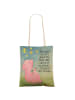 Mr. & Mrs. Panda Tote Bag Schwein Glück Design mit Spruch in Weiß