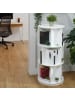 relaxdays Bücherregal in Weiß - (H)104 cm x Ø 50 cm