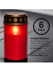 Novaliv Novaliv LED Grablichter ohne Batterie und Timer 6/18 rot 3x Kerzen Fri in Rot