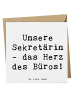 Mr. & Mrs. Panda Doppelkarte Spruch Sekretärin Herz mit Spruch in Weiß