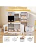 COSTWAY Kinderküche Spielküche mit Herd in Beige