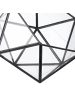 relaxdays Pflanzenterrarium "geometrisch" in Schwarz - (B)17 x (H)16 x (T)20 cm