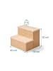 relaxdays Hundetreppe in Beige - (B)40 x (H)32 x (T)35 cm