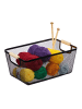 relaxdays Drahtkorb in Schwarz - (B)37 x (H)16,5 x (T)22,5 cm