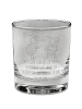 Mr. & Mrs. Panda Whiskey Glas Hummeln Kleeblatt mit Spruch in Transparent