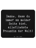 Mr. & Mrs. Panda Mouse Pad Spruch Beste Freundin mit Spruch in Schwarz