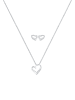 Elli DIAMONDS  Schmuckset 925 Sterling Silber Herz in Silber