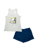 Snoopy Peanuts Snoopy Schlafanzug Pyjama Set ohne Ärmel Tanktop Shorts in blau/grau