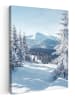 OnlyWow Leinwand Bilder Schneelandschaft