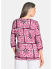 GOLDNER Kurzgröße:  Bluse mit Muster, Halbarm in pink / gemustert