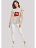 F4NT4STIC T-Shirt Lips like sugar retro Valentinstag in grau meliert