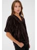 Kaffe Kurzarm-Bluse KAelva Regular fit in Black Coffee