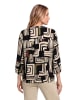 BETTY & CO Schlupfbluse mit Print in Schwarz/Weiß