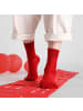 MUNADUNA Reverse Frottee Rote Socken mit Buchstaben