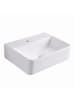 relaxdays Waschbecken in Weiß - (B)37 x (H)11 x (T)27 cm