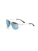 Frankie Morello Silber Metallic Herren Sonnenbrille