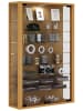 ebuy24 Vitrinenschrank Vitrosa Braun 59 x 18 cm