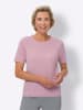 Sieh an! Kurzarm-Pullover in rosé