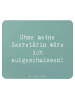 Mr. & Mrs. Panda Mouse Pad Spruch Sekretärin Helfer mit Spruch in Meeresbrise