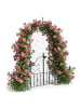 relaxdays Rosenbogen in Schwarz - (B)144 x (H)235 x (T)45 cm