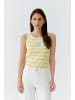 Oui Tank Top in white yellow