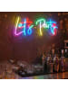 MARELIDA LED NEON Schild Lets Party Leuchtschriftzug für Bar USB Fernb. L: 41cm