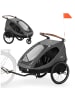 Hauck 2in1 Fahrradanhänger Dryk Duo für 2 in grau,schwarz