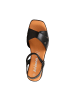 Divine Factory Leder-Absatzsandalen Alénoa Schwarz