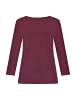 Betty Barclay Basic Shirt mit Rundhalsausschnitt in Dark Aubergine