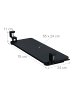 relaxdays Tastaturablage in Schwarz - (B)65 x (T)24 cm