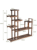 COSTWAY 7 Etagen Pflanzenregal in Braun