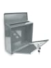 relaxdays Briefkasten in Silber - (B)34,5 x (H)33 x (T)10,5 cm