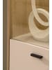 Furn.Design Vitrine in kaschmir und Eiche 80 x 150 cm, Highboard mit Soft-Close