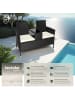 tectake Rattan-Gartensitzbank, 2-Sitzer, 133 x 63 x 84 cm, 6-cm-Polster