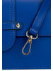 faina Damen Schultertasche Aus Leder in Elektrisches Blau