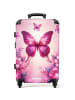 NoBoringSuitCases Suitcase, Koffer, Reisekoffer Rosa Schmetterling