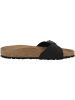 Birkenstock Sandale Madrid Birko-Flor Nubuk schmal in schwarz