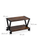 relaxdays Druckerständer in Braun/ Schwarz - (B)44 x (H)28 x (T)28,5 cm