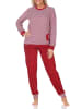 NORMANN Frottee Schlafanzug langarm Bündchen Tupfen Optik - 87163 in Ringel