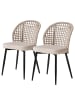 home24 Esszimmerstuhl Rickwood 2er-Set in Beige