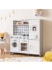 COSTWAY Kinderküche Holz in Weiß