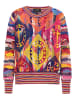 Carlo Colucci Strickpullover Cassiolari in Weiß / Mehrfarbig