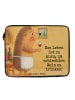 Mr. & Mrs. Panda Laptop Tasche Igel Wein Design mit Spruch in Weiß
