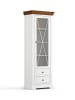 Feldmann-Wohnen Standvitrine Marone Elite Weiß / Kiefer Tabak 70 / 41 / 200cm