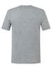 super.natural Merino T-Shirt GRID LOGO in grau